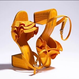 Larroude Selena Ruffle Sandal